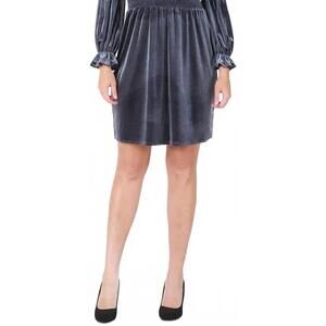 NEW BLACK TAPE women's velvet mini dress in grey